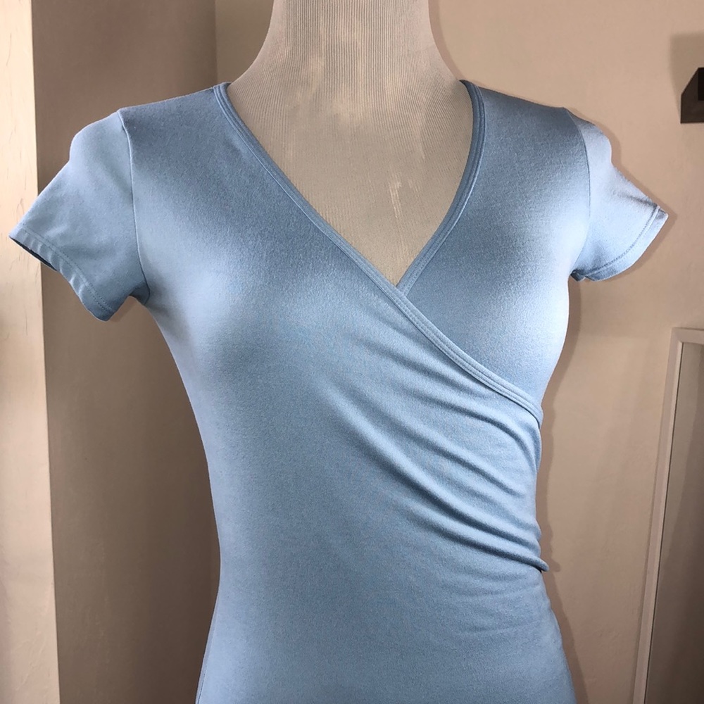 Prana Blue Wrap Top M